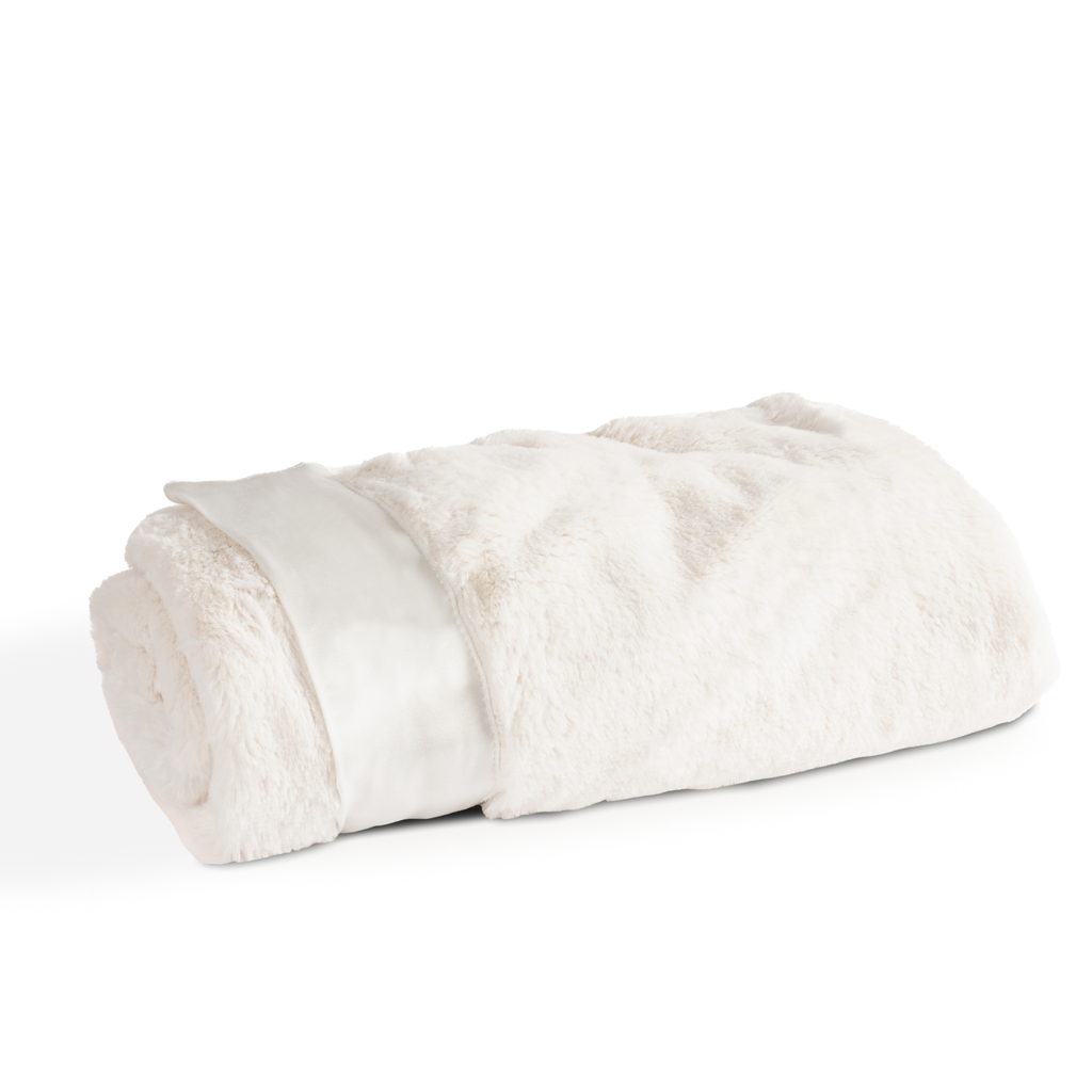Luxe Baby & Toddler Blanket (29" x 35") - White & Cream