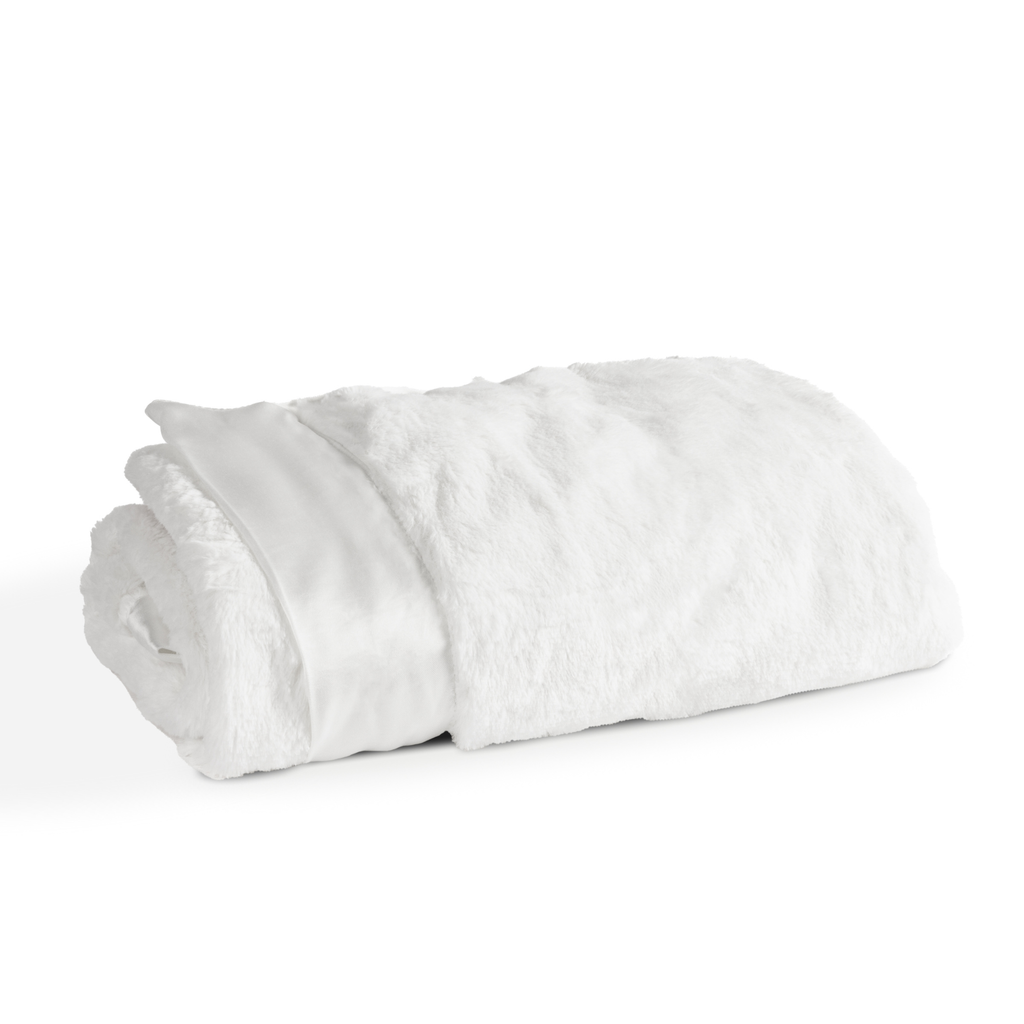 Luxe Baby & Toddler Blanket (29" x 35") - White & Cream