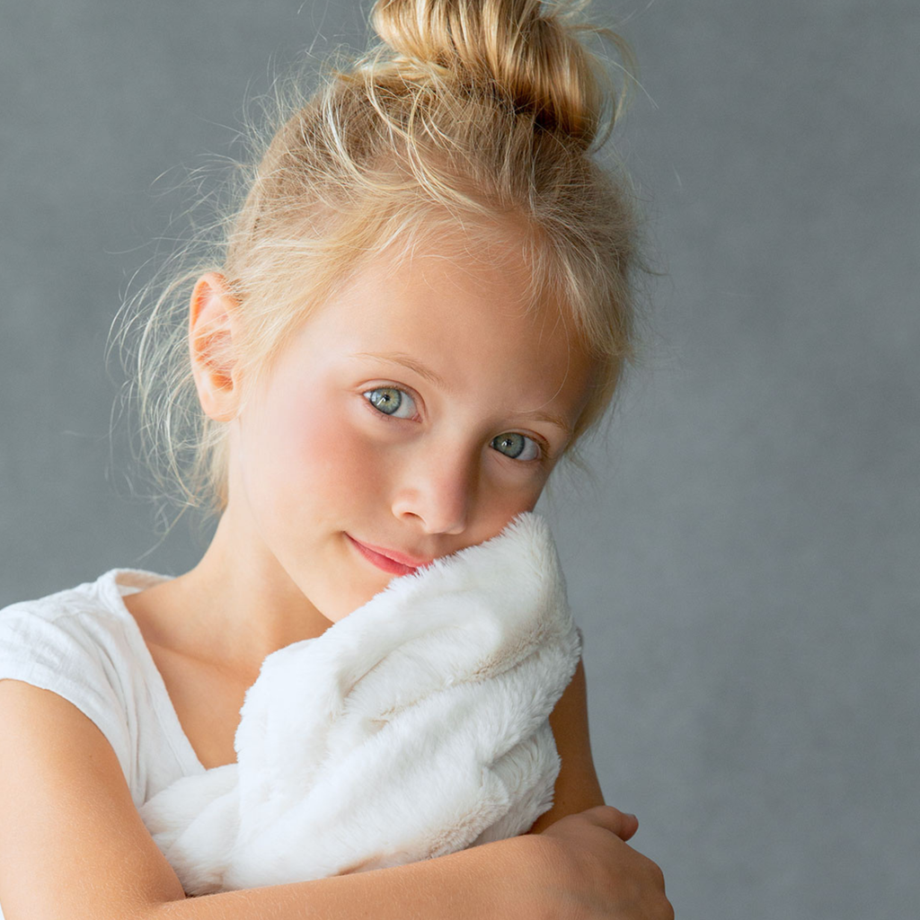 Luxe Baby & Toddler Blanket (29" x 35") - White & Cream